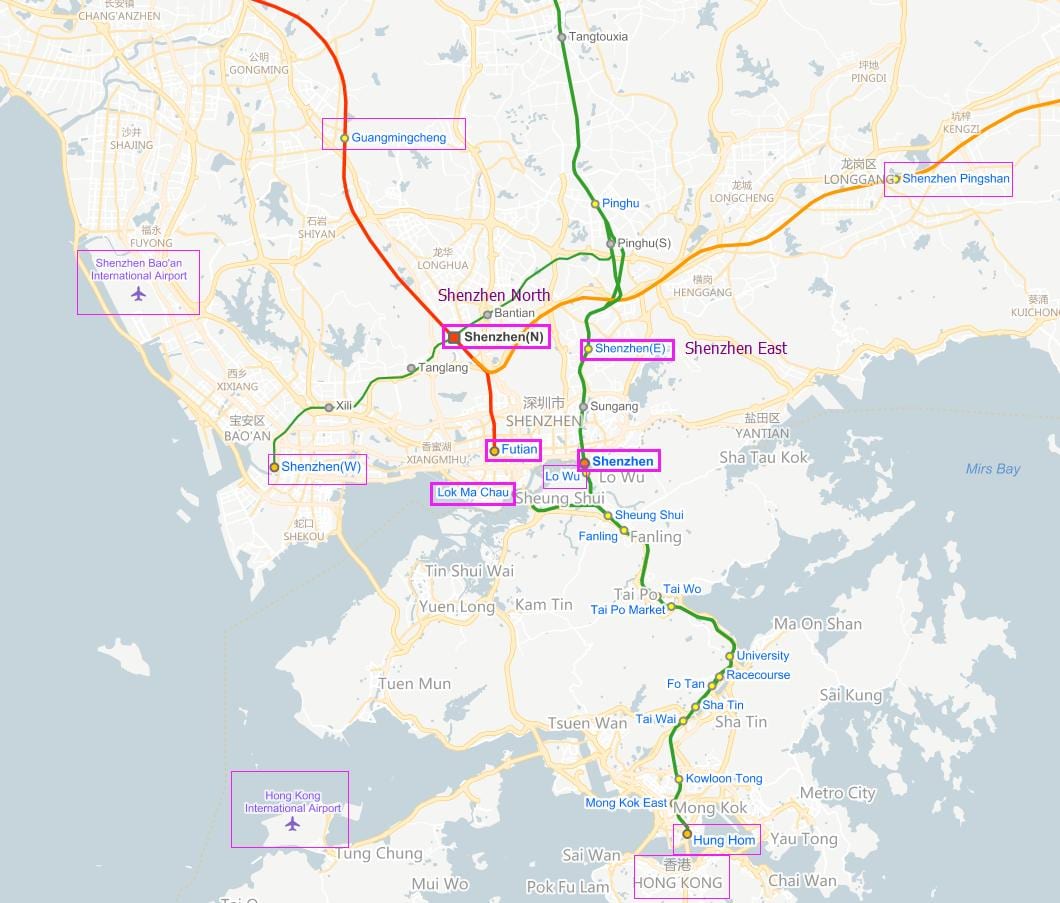 szx-airport kartta